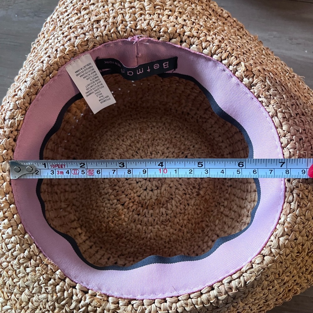 Betmar Tan Straw Hat with Pink Band - Picture 12 of 13